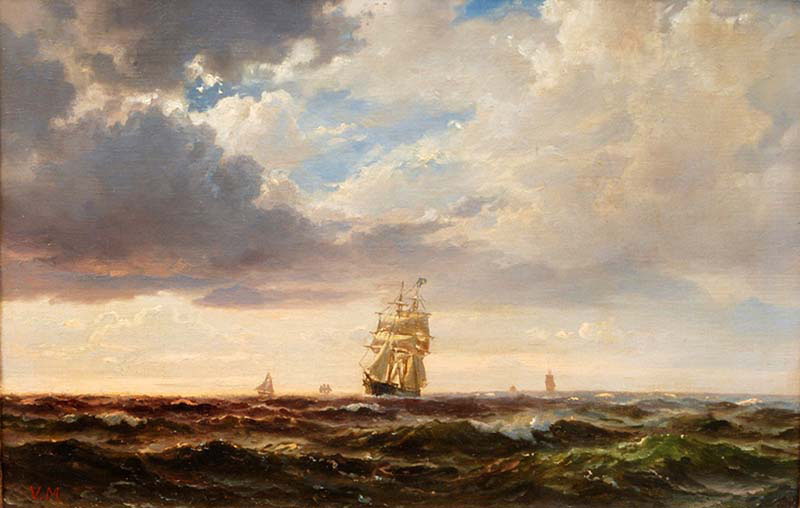 Tall Ship in Choppy Sea